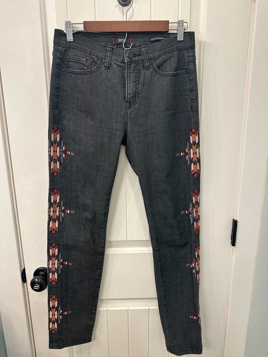 BDG Denim - BDG High Rise Cigarette Ankle Jeans Embroidered Southwest Boho 28
